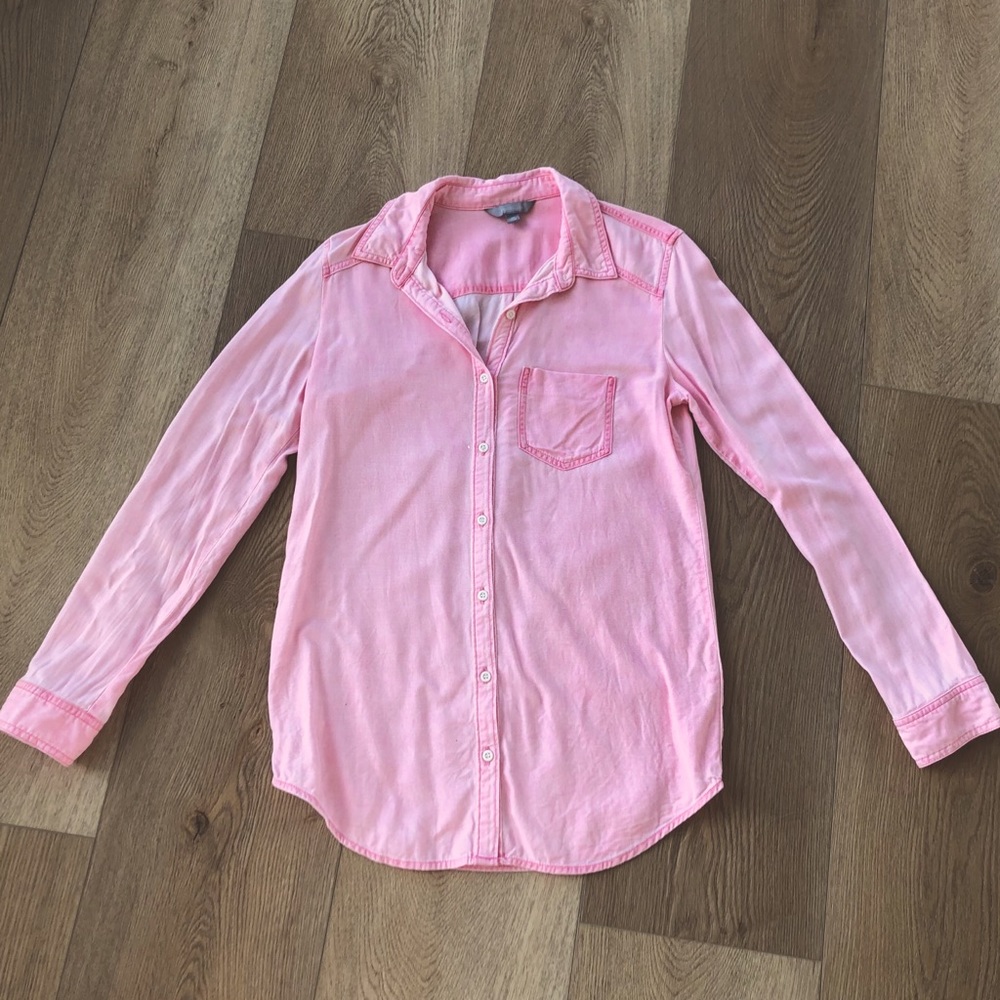 Pink long sleeve Botton shirt